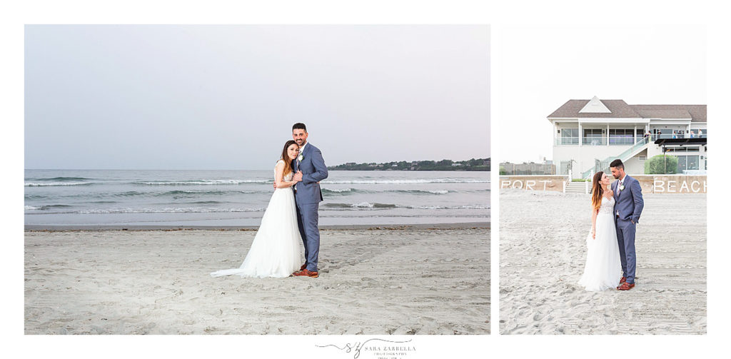 beach wedding portraits by wedding photographer Sara Zarella Photography