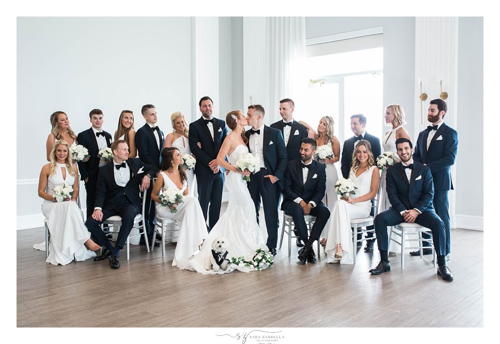 wedding party portraits by Rhode Island wedding photographer Sara Zarrella Photography