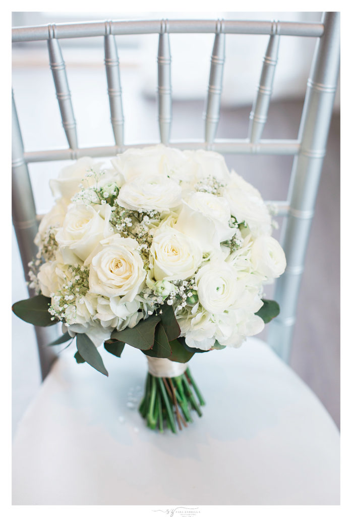 all white wedding bouquet by Secret Garden photographed by Sara Zarrella Photography