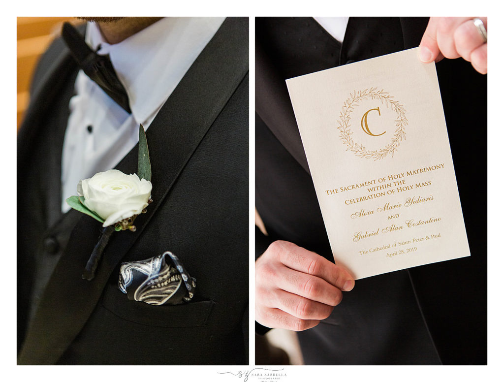 ceremony details photographed by Sara Zarrella Photography in Rhode Island