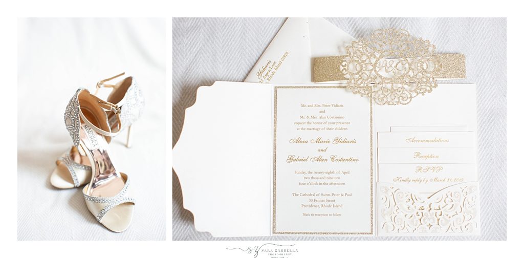 invitation suite photographed by Rhode Island wedding photographer Sara Zarrella Photography