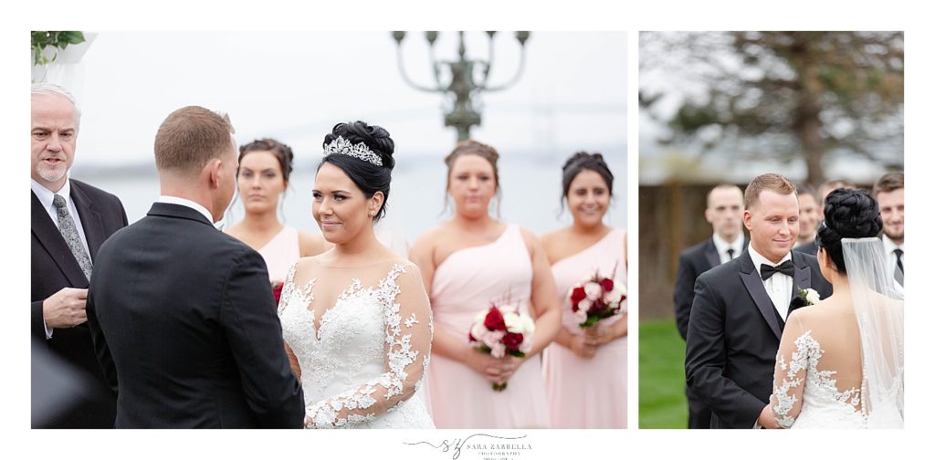 wedding ceremony at Island House photographed by Rhode Island wedding photographer Sara Zarrella Photography