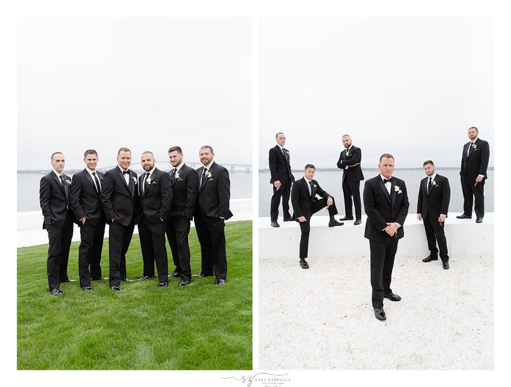 groomsmen portraits photographed by RI wedding photographer Sara Zarrella Photography