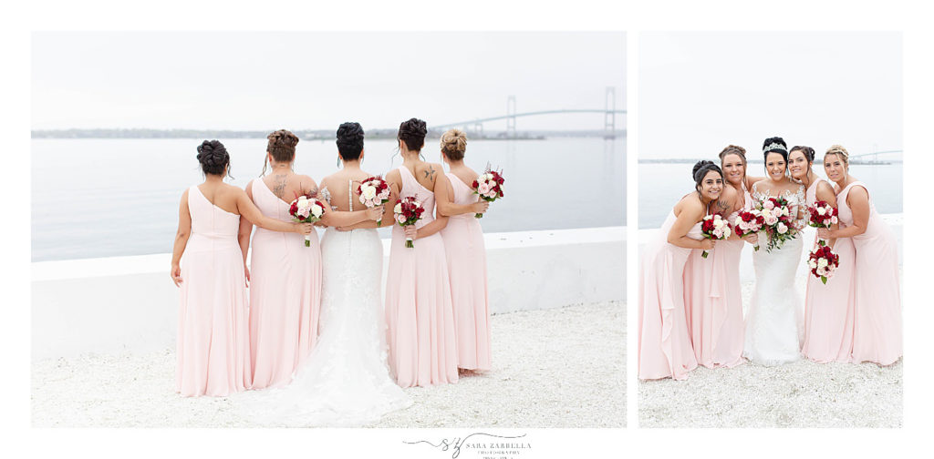 bridesmaids and bride photographed by wedding photographer Sara Zarrella Photography