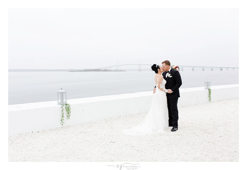 waterfront wedding portriats by RI wedding photographer Sara Zarrella Photography