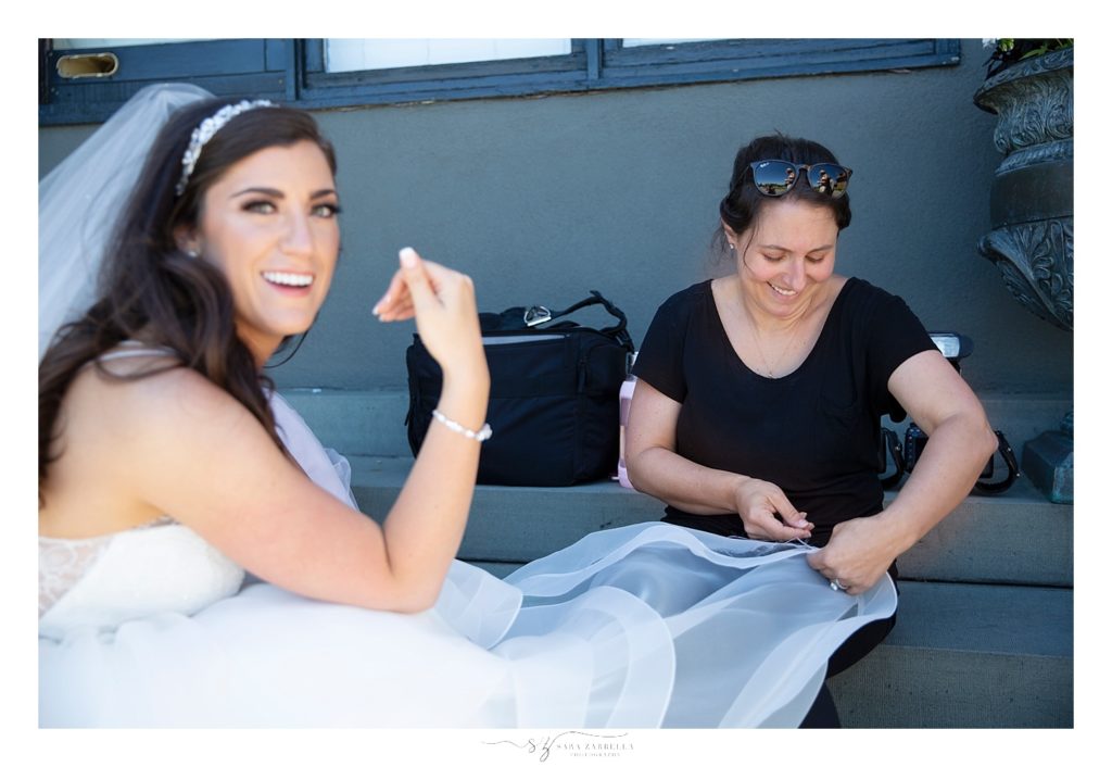 Sara Zarrella Photography sews bride's gown after first look