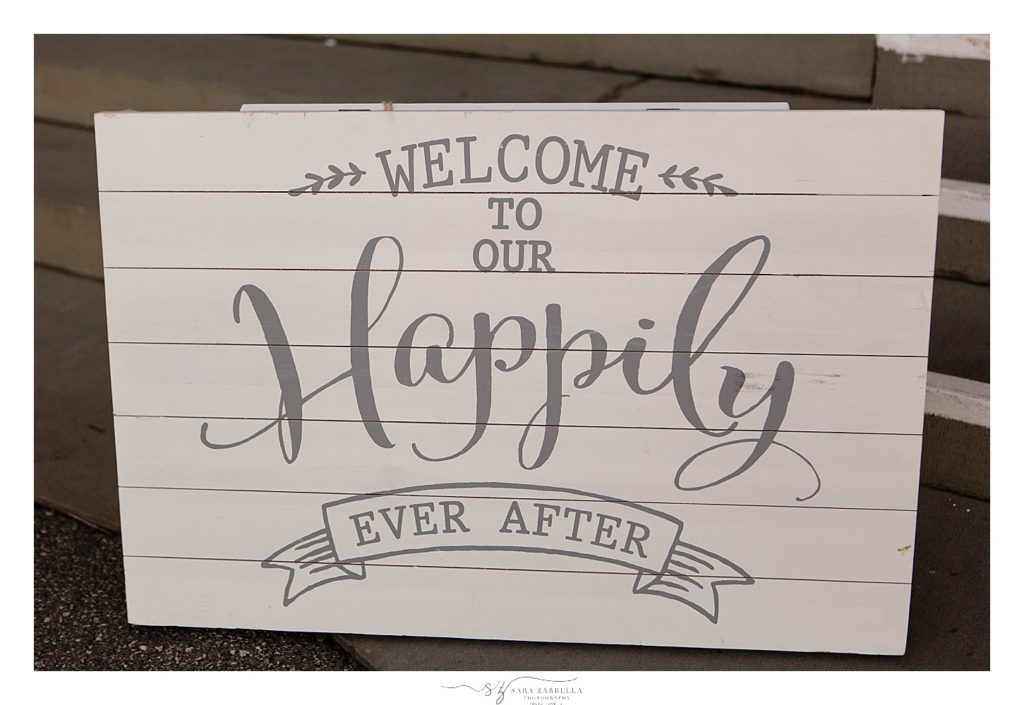 wooden happily ever after sign photographed by Sara Zarrella Photography