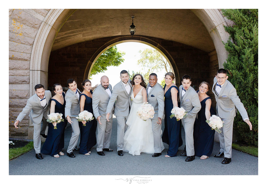 bridal party portraits at OceanCliff with Sara Zarrella Photography