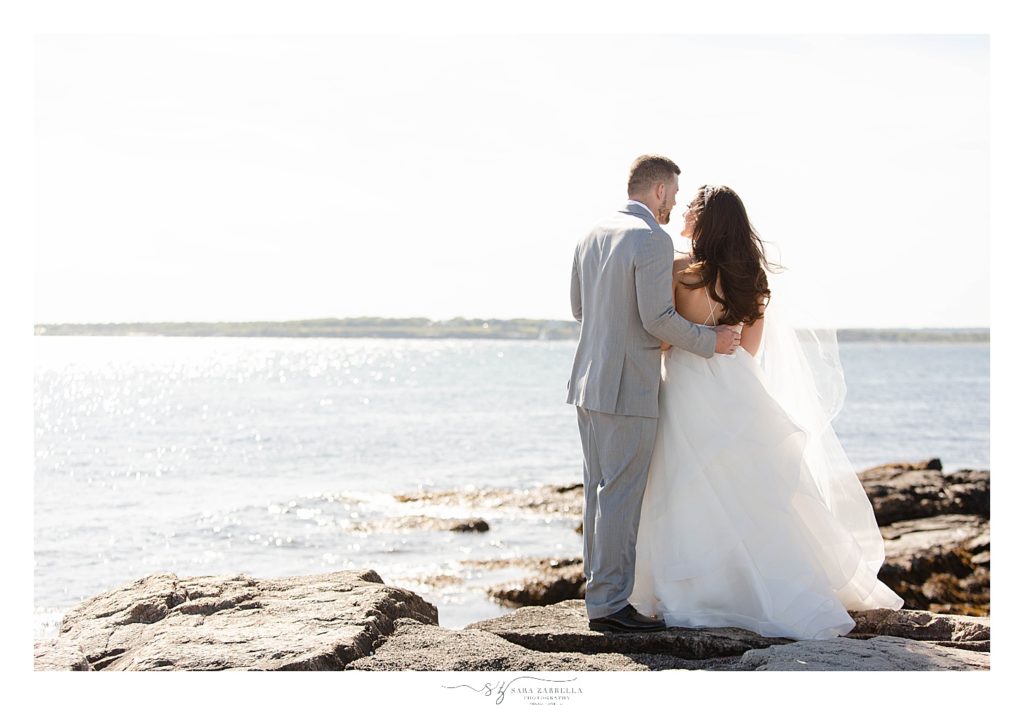 Sara Zarrella Photography photographs beach wedding couple