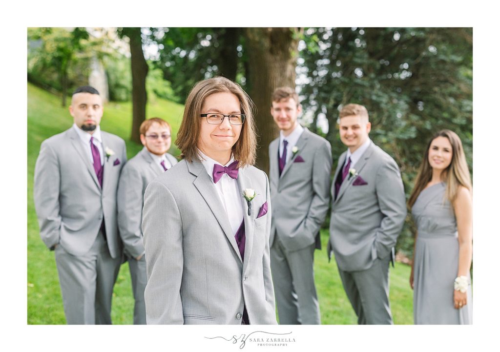 groom and attendants photographed by RI wedding photographer Sara Zarrella Photography