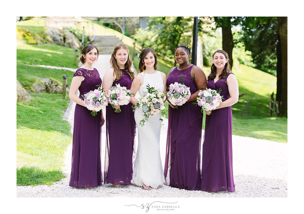 bride and bridesmaids on wedding day photographed by Sara Zarrella Photography