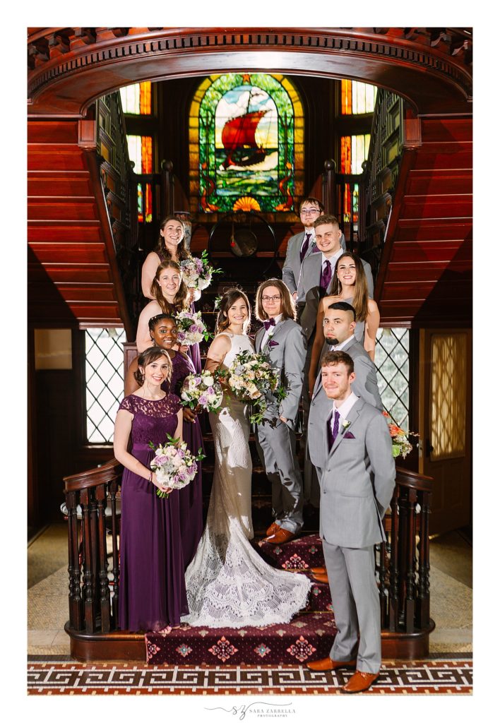 Squantum Association bridal party photographed by Sara Zarrella Photography