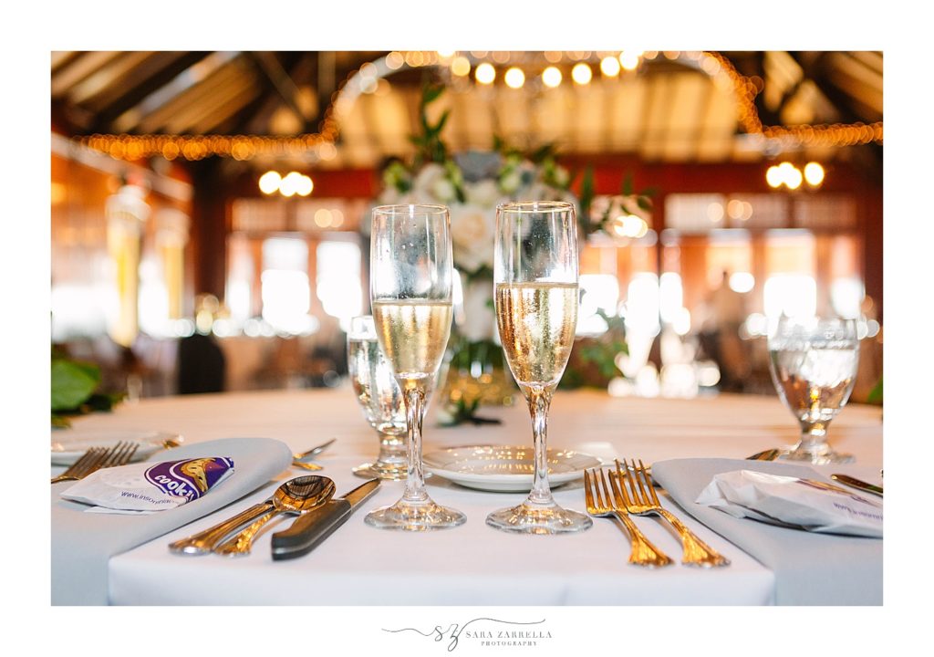 Sweetheart table for Squantum Association wedding reception photographed by Sara Zarrella Photography
