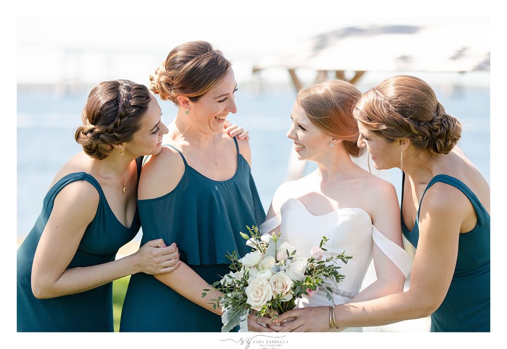 bride and bridesmaids for Gurney's wedding day with Sara Zarrella Photography