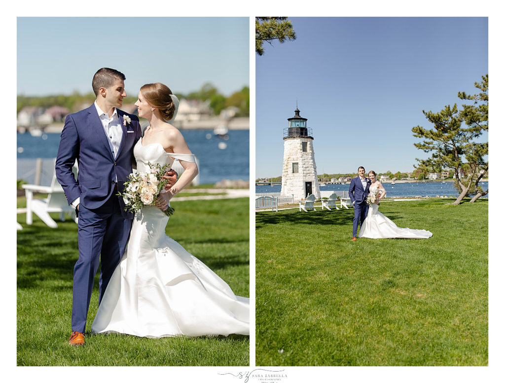 wedding photography by lighthouse at Gurney's with Sara Zarrella Photography
