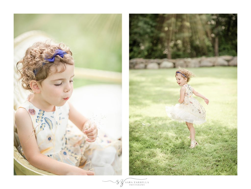 little girl enjoys mini session with Sara Zarrella Photography