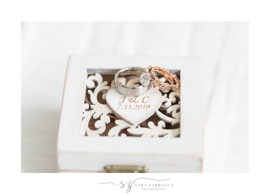 wedding rings photographed by Sara Zarrella Photography