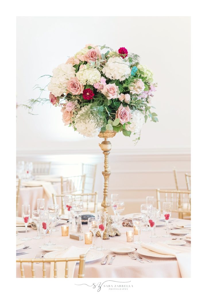 tall wedding floral centerpieces by Golden Gate Studio photographed by Sara Zarrella Photography