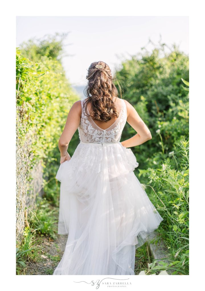 lace wedding gown details photographed by Sara Zarrella Photography