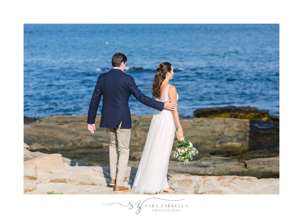 waterfront first look photographed by Sara Zarrella Photography