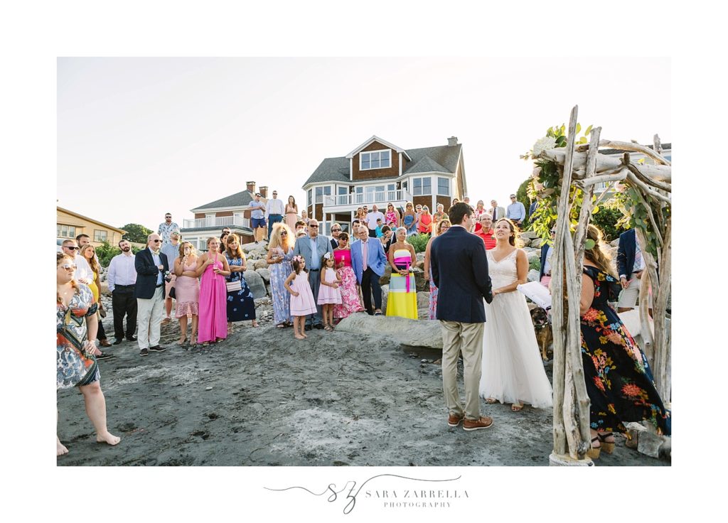 intimate wedding ceremony in Bonnet Shores with Sara Zarrella Photography