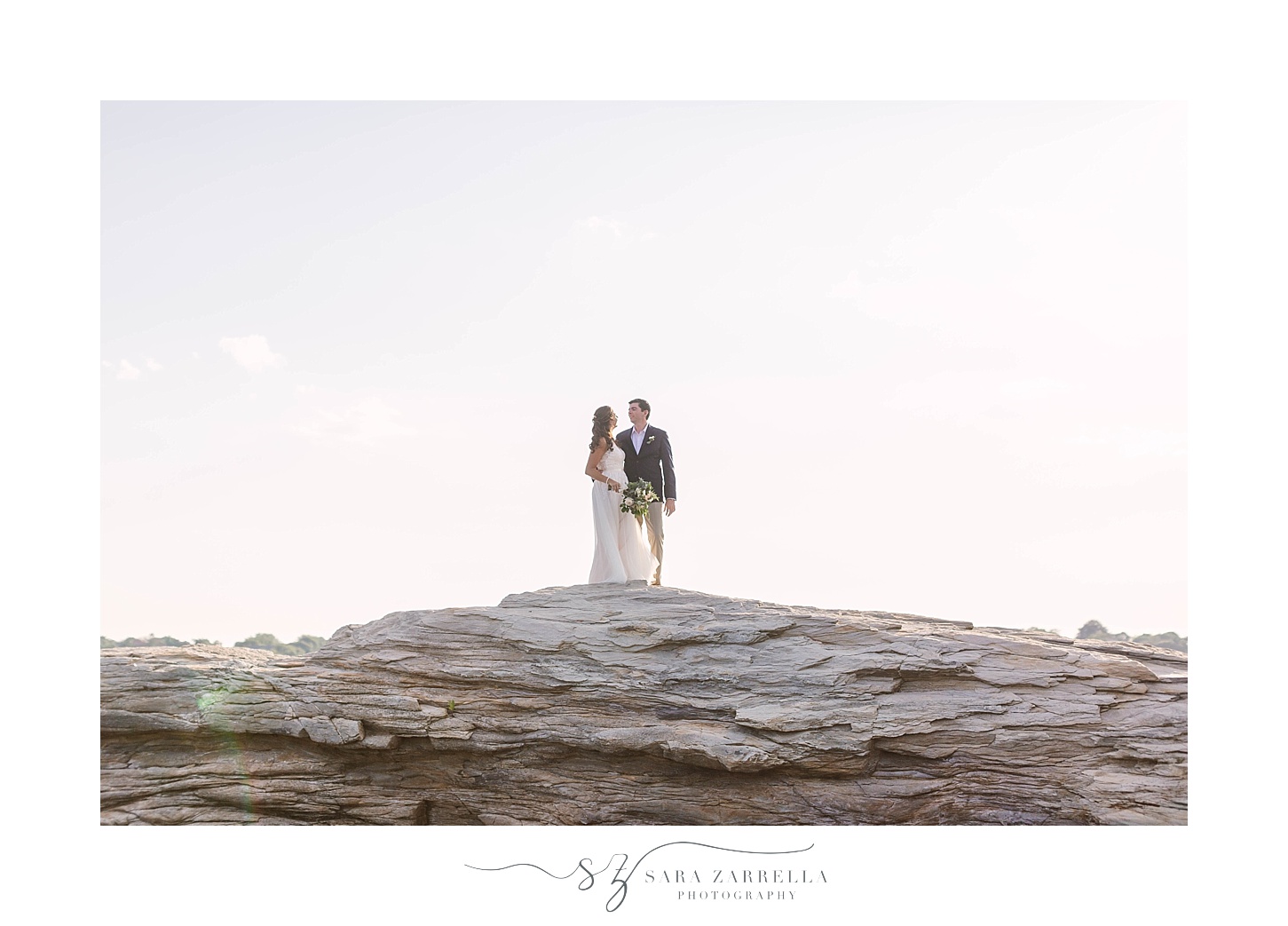Rhode Island wedding day on the beach with Sara Zarrella Photography