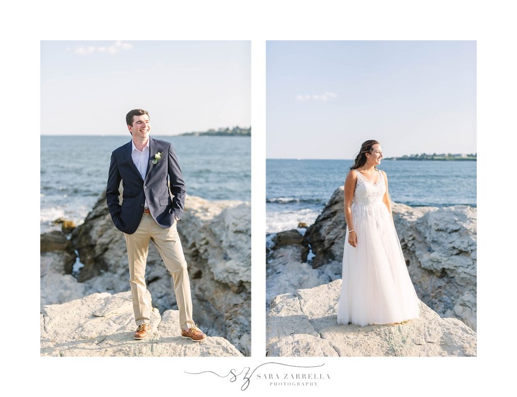 bride and groom portraits in Rhode Island with Sara Zarrella Photography
