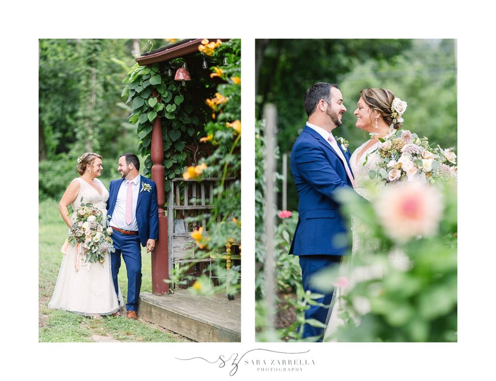 wedding portraits in the gardens by Sara Zarrella Photography
