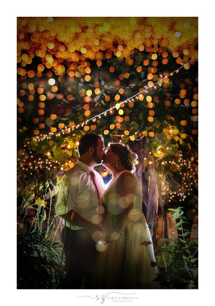 nighttime wedding portraits by Rhode Island wedding photographer Sara Zarrella Photography