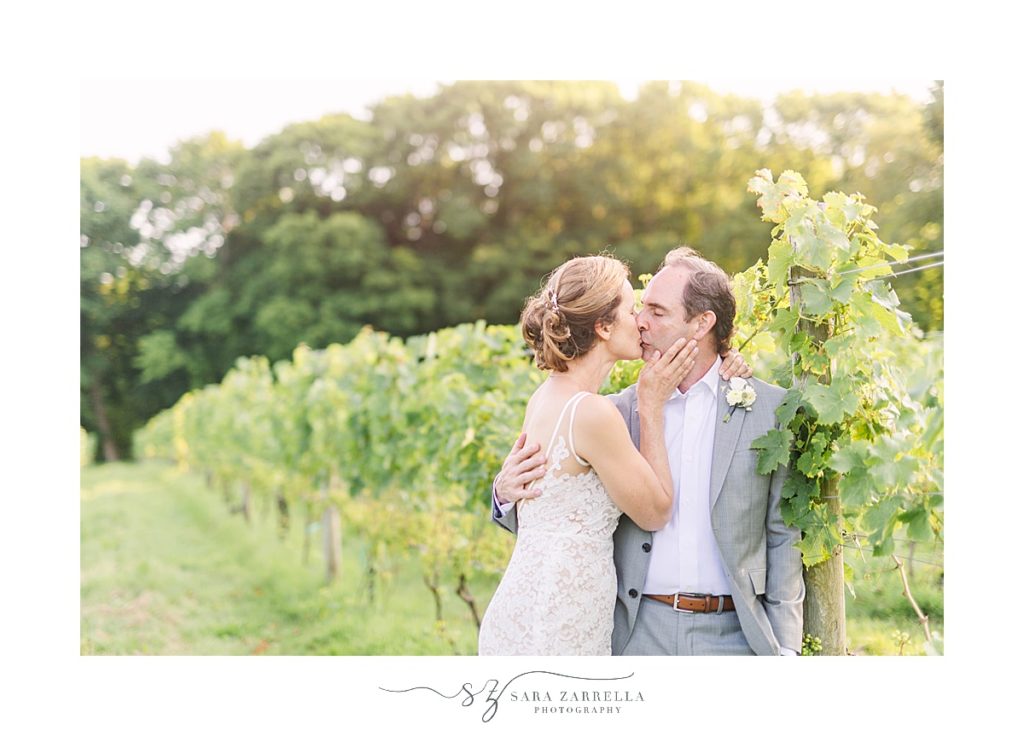 Sara Zarrella Photography photographs newlyweds at winery in Rhode Island