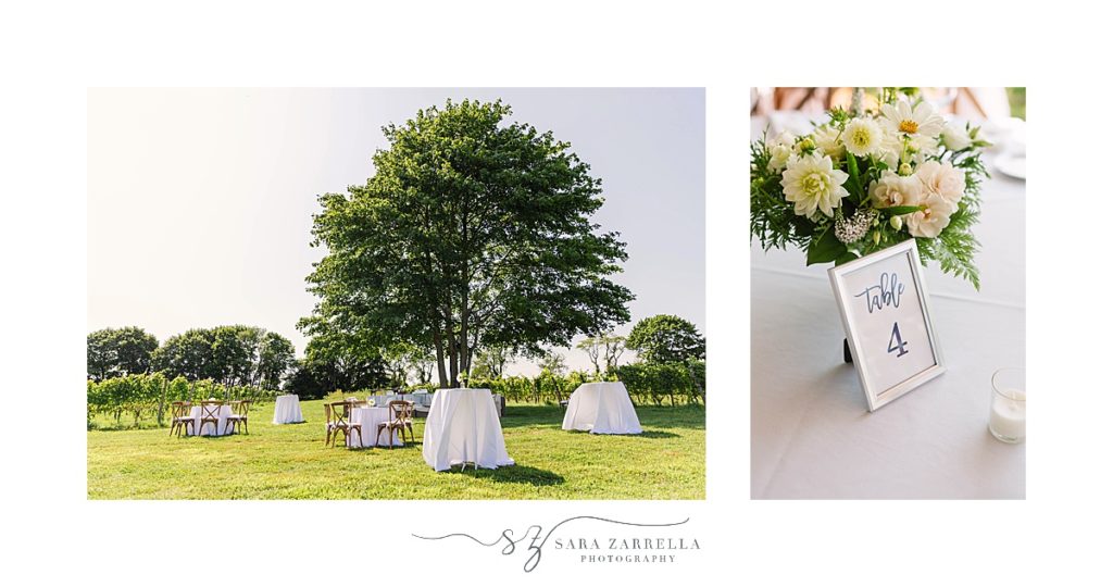 wedding reception at Greenvale Vineyards with Sara Zarrella Photography
