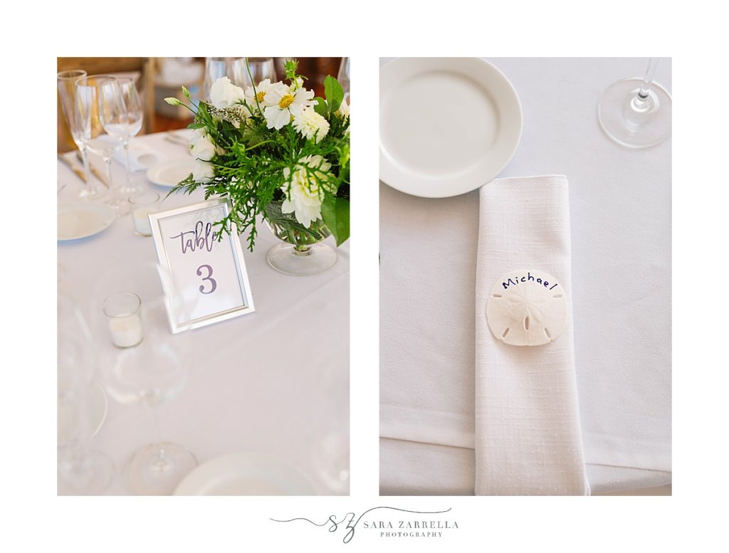 place settings for Greenvale Winery reception with Sara Zarrella Photography