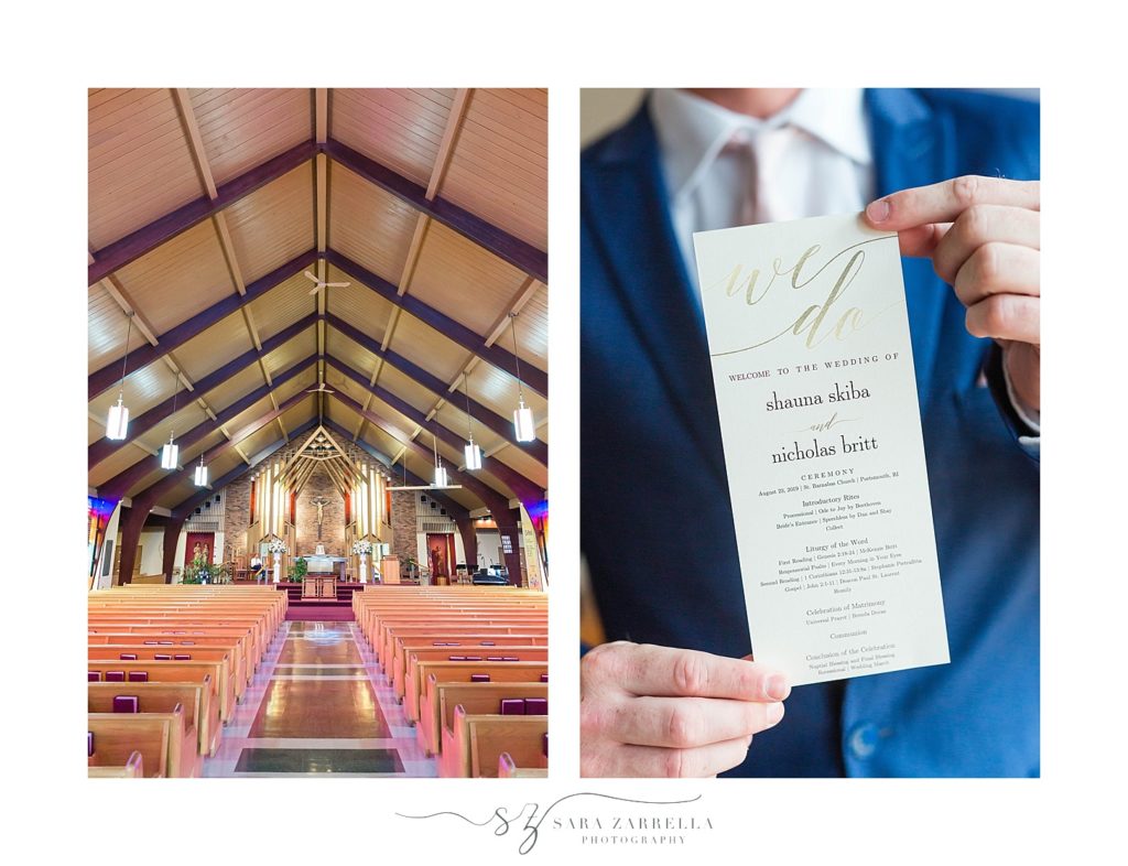 church wedding details photographed by Sara Zarrella Photography