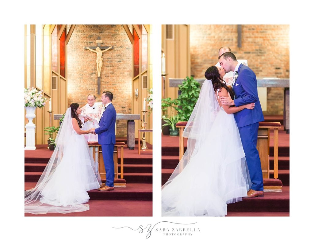 Sara Zarrella Photography photographs couple tie the knot in the church