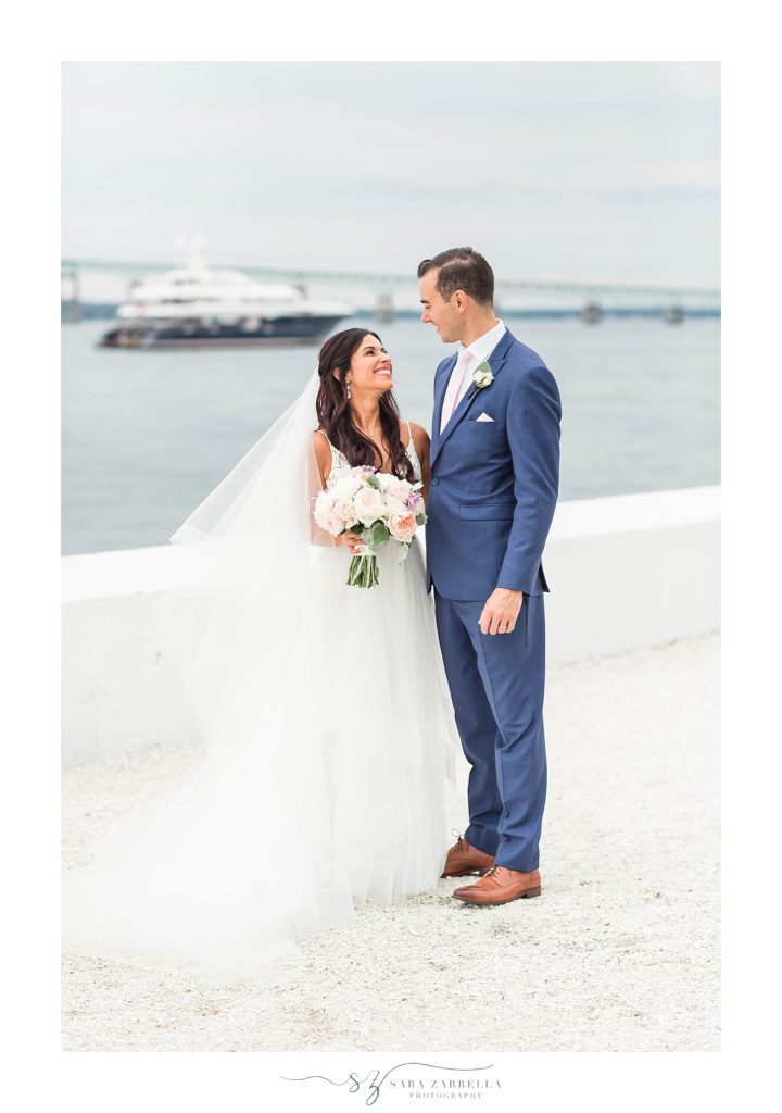 romantic bayside wedding portraits by Sara Zarrella Photography
