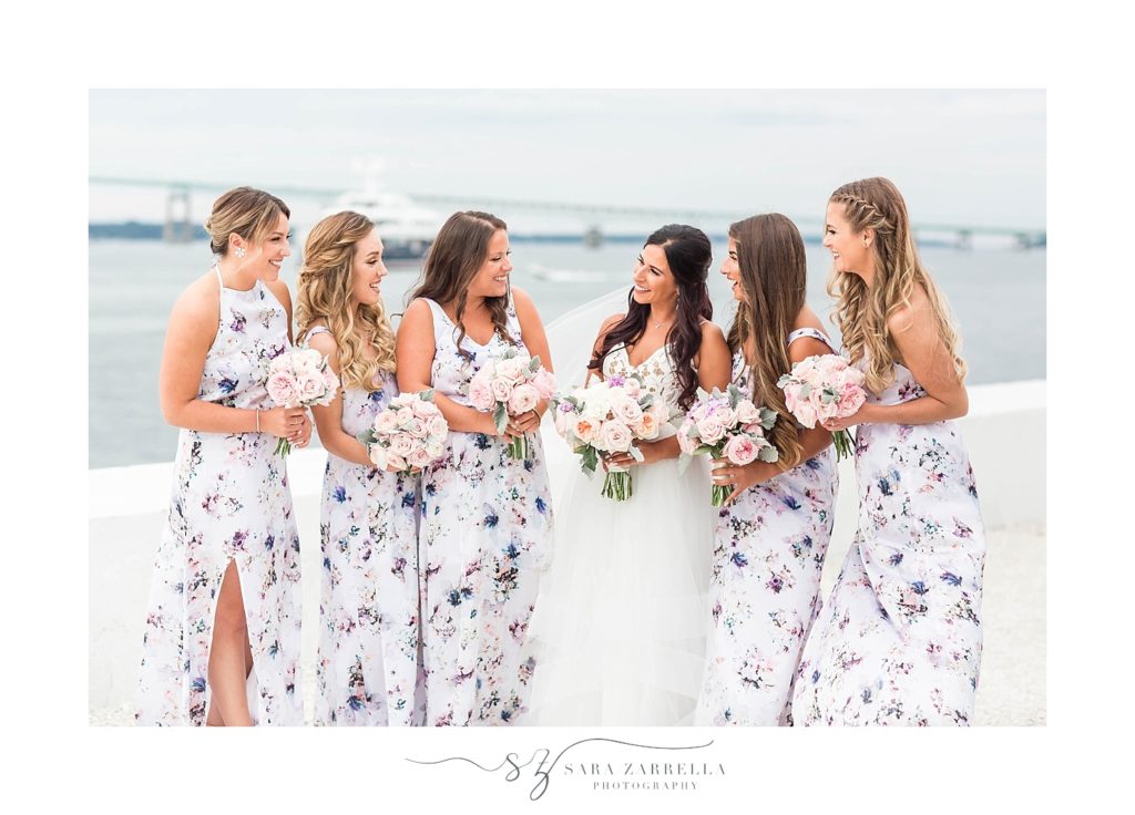 bridesmaids at Belle Mer photographed by Sara Zarrella Photography