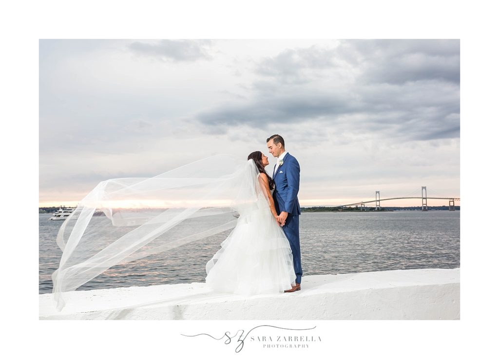 Belle Mer wedding photos by the bay with Sara Zarrella Photography
