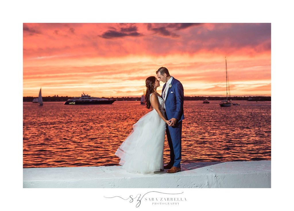 dramatic sunset portraits at Belle Mer with Sara Zarrella Photography