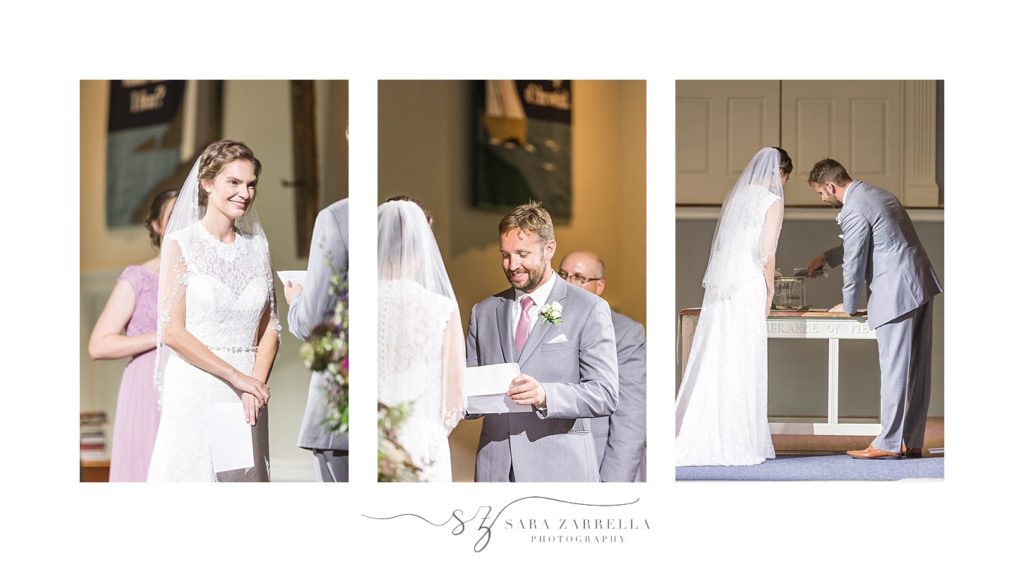 Sara Zarrella Photography photographs couple exchanging vows during wedding ceremony