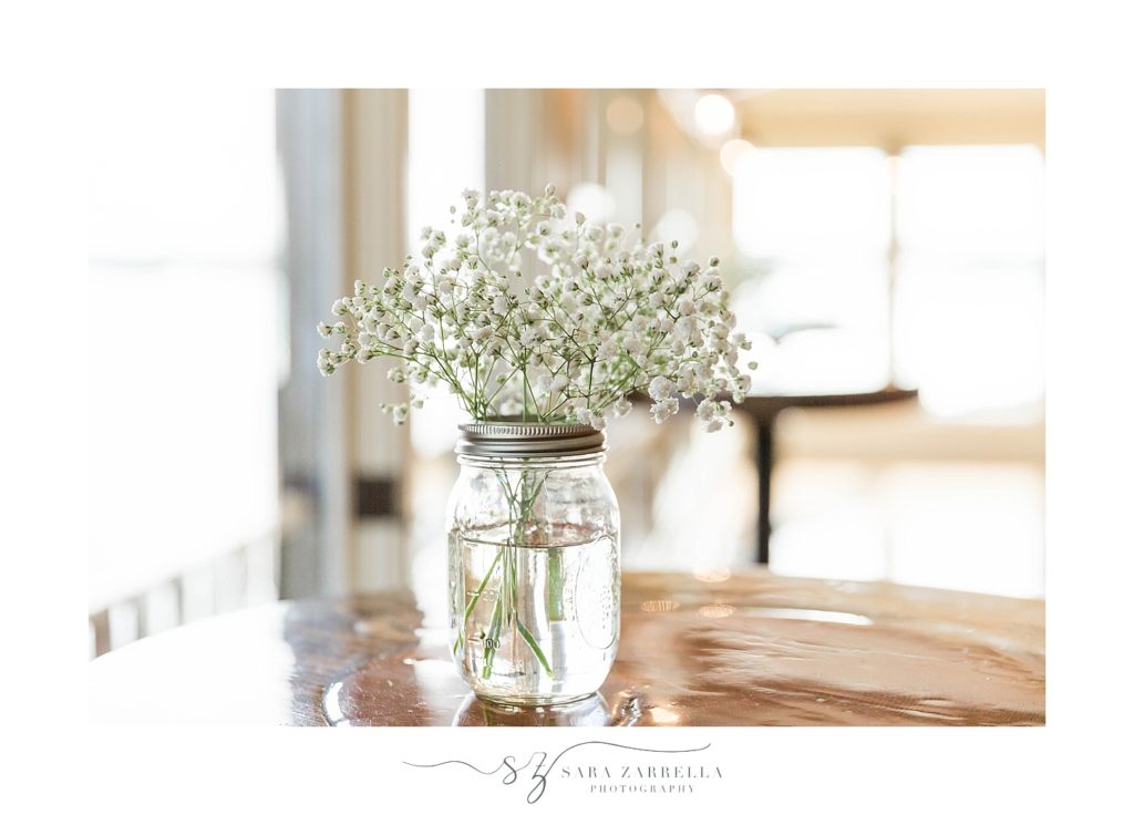 simple wedding decor for reception with Sara Zarrella Photography