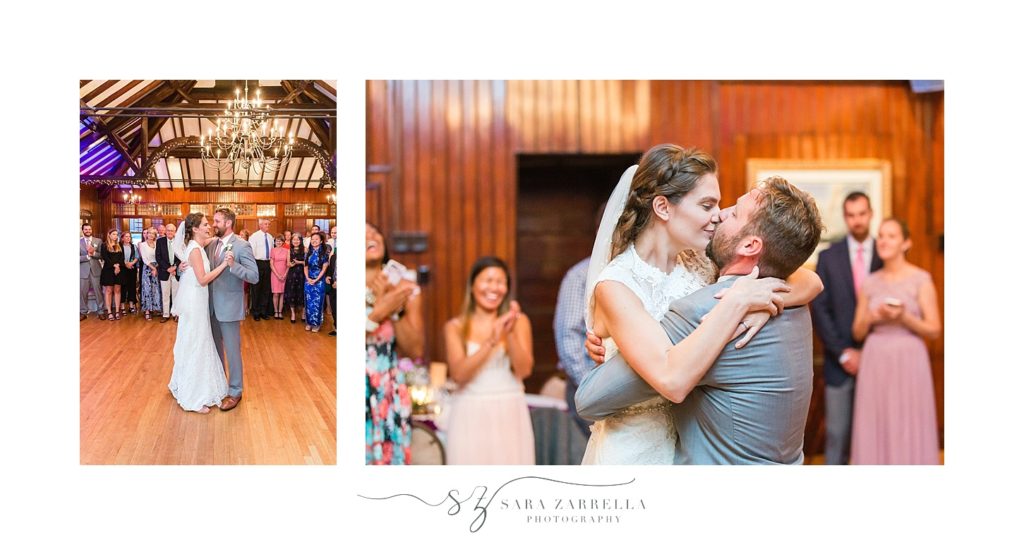 Sara Zarrella Photography photographs first dance at Squantum Association wedding reception