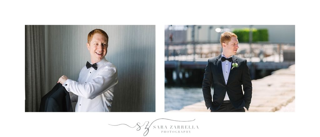 groom prep for RI wedding with Sara Zarrella Photography