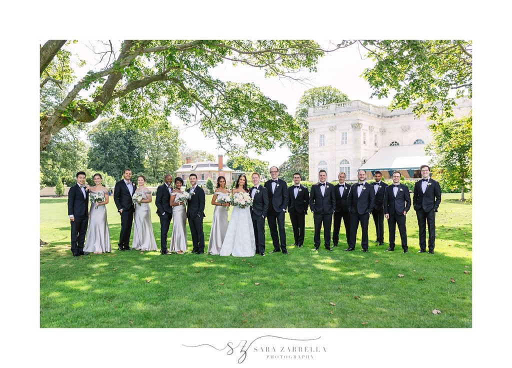 wedding party portraits at Elms Mansion by Sara Zarrella Photography