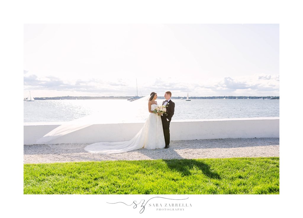 sunset wedding portraits at Belle Mer with Sara Zarrella Photography