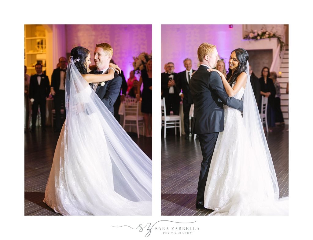 first dance at Belle Mer with Sara Zarrella Photography