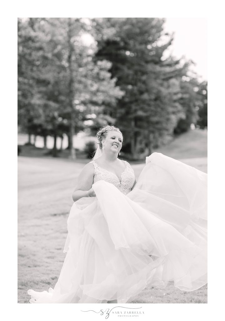 bridal portrait in gown photographed by Sara Zarrella Photography