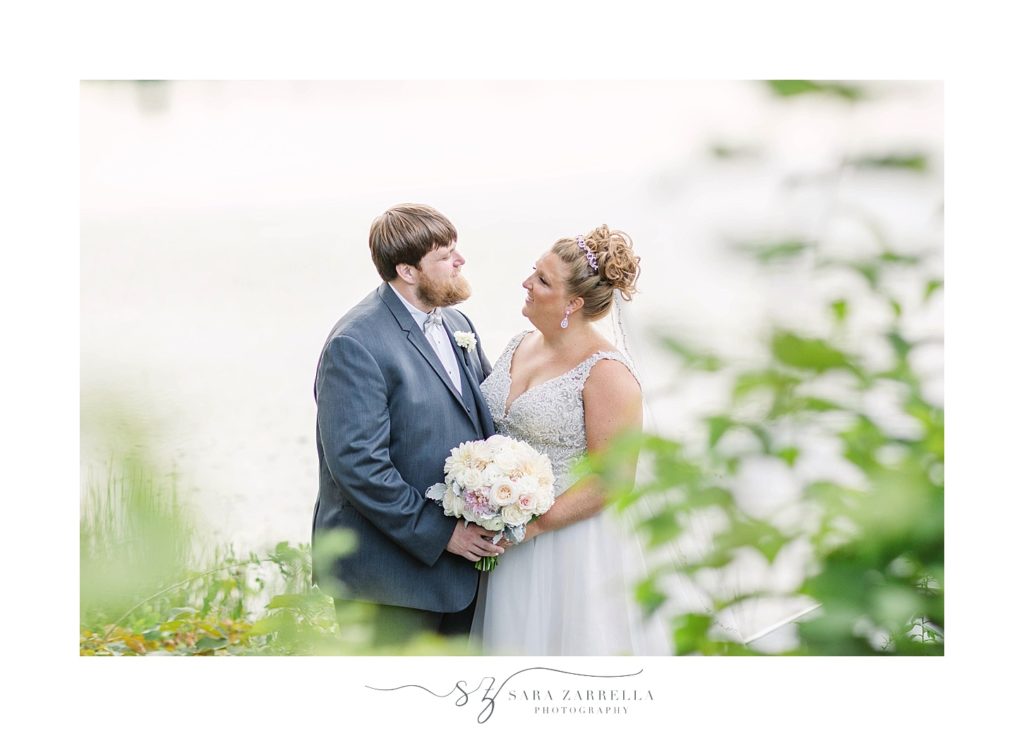 lakefront wedding portraits by Sara Zarrella Photography