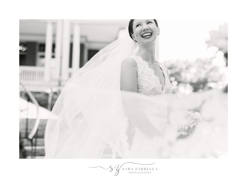 joyful bridal portrait by Sara Zarrella Photography