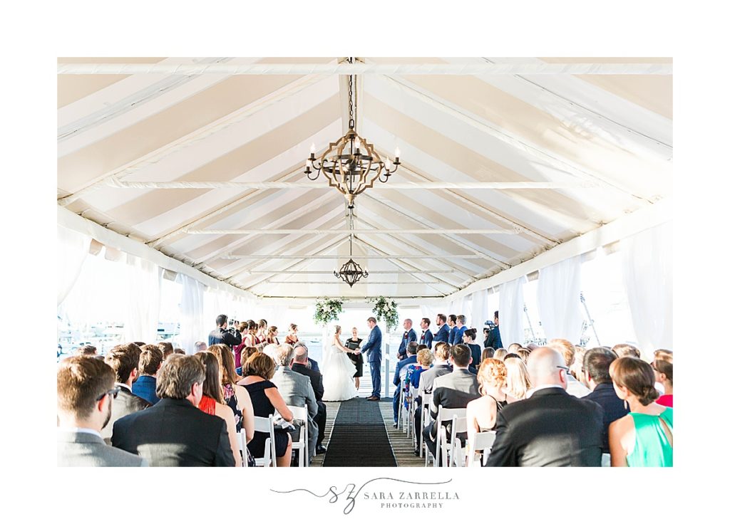 Sara Zarrella Photography photographs Regatta Place wedding ceremony