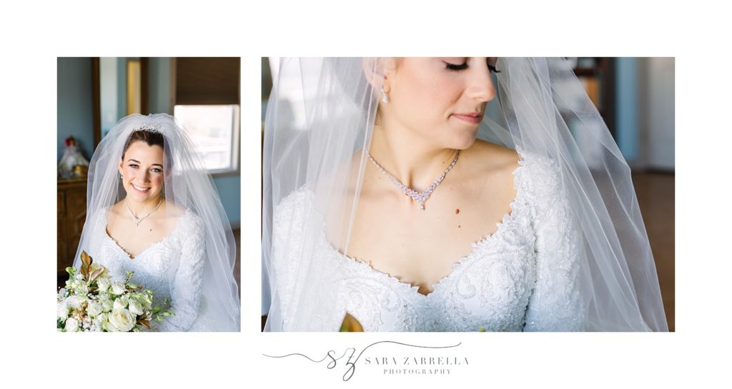 classic bridal portraits in Rhode Island with Sara Zarrella Photography